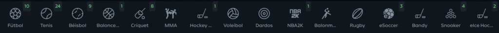 Apuesta en diferentes deportes en Gamdom online.